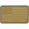 Ecuson 3D PVC USA Flag Velcro Coyote MFH