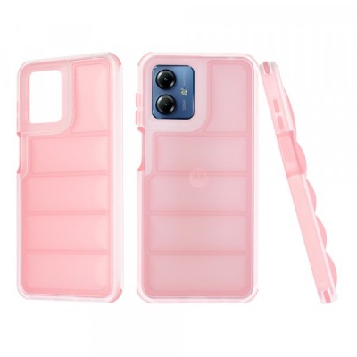 Husa pentru Motorola Moto G14, Techsuit, Wave Shield, Roz foto