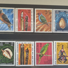 PC315 - Noile Hebride (ENG) 1972 Fauna/ Pasari/ Arta nativa, serie MNH, 12v