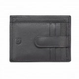 Port card unisex Delis, Cezar PT1191, piele naturala, Negru