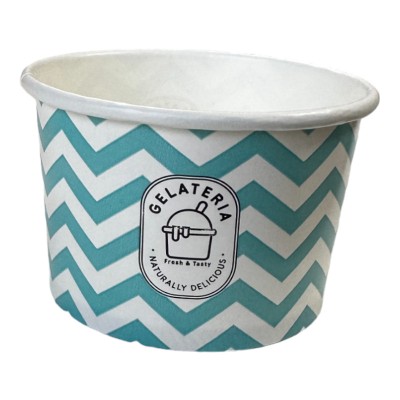 Cupa inghetata 5oz albastra, set 50 buc foto