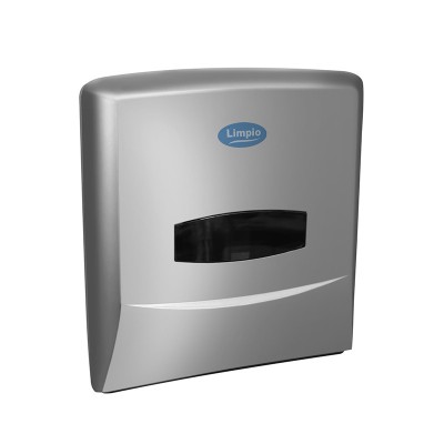 Dispenser hartie Limpio, 30 x 25 x 14 cm, ABS, 500 bucati, Gri foto