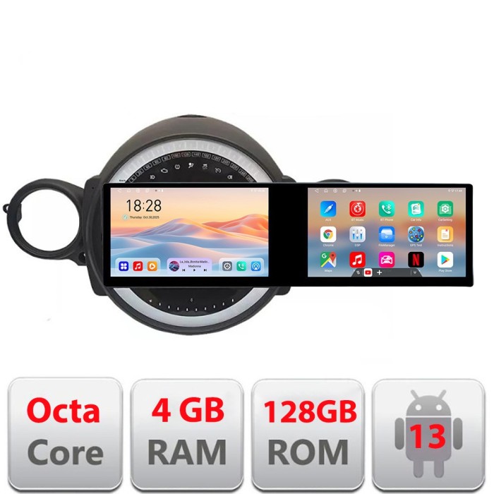 Navigatie Mini 2007-2011 Lenovo 8 core 4+64 10.5 inch Incell 1K android Wifi 5Ghz gps internet CarStore Technology