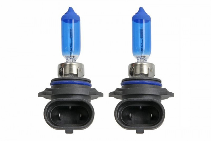 Halogen bec.2pcs.HB4.Xenon Blue.12V.Max.55W.Culoare deschisă alb alb.Max.6000k.Socket Tip P22D.Fără aprobare rutieră.Conține 2 nuclee