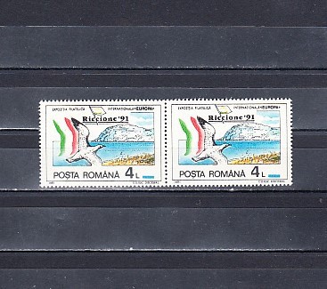 M1 TX6 4 - 1991 - Targul filatelic international Riccione - pereche doua timbre foto