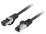 Patch cord LANBERG RJ45 S/FTP Cat 8.1, 2m, dublu ecranat, negru