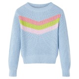 Pulover pentru copii tricotat, albastru, 140, vidaXL