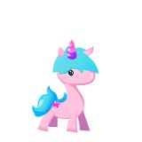 Cumpara ieftin Sticker decorativ Unicorn, Roz, 84 cm, 7890ST, Oem