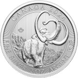 Canada 2024 - 10 USD - Mamut l&acirc;nos - 2 OZ , Monedă de argint, America de Nord