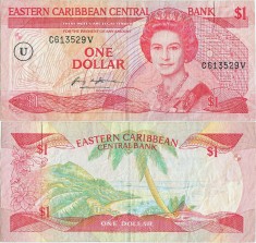 1988, 1 Dollar (P-21u) - Anguilla (Statele Caribiene de Est) foto
