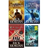 Rick Riordan Collection 4 Books Set (Percy Jackson and the Greek Gods, Percy Jackson and the Greek Heroes, Demigods &amp; Magicians, Percy Jackson and the