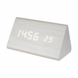 Ceas din lemn, digital, Home OC 07, alarma, afisare temperatura