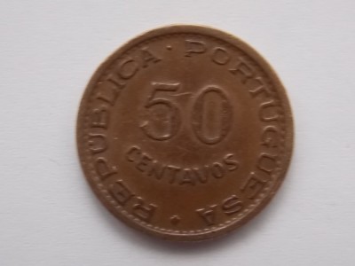 50 CENTAVOS 1957 MOZAMBIC foto