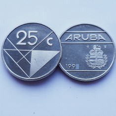 3266 Aruba 25 cents 1991 Beatrix / Willem-Alexander km 3 aUnc-UNC