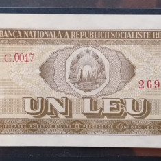 Romania, 1 leu 1966, Aunc-Unc, seria C.0017/269805