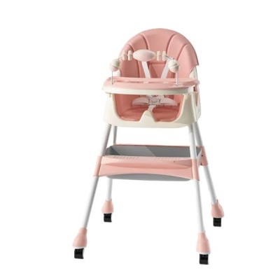 Scaun de Masa 2in1, Cyrax, pentru Copii de la 6 luni - 5 Ani, Inaltime Reglabila, Centura in 5 Puncte, Tava de Masa, Roti cu Frana, Cos Depozitare, Ju foto