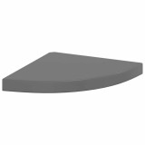 Cumpara ieftin Raft coltar de perete, gri extralucios, 35 x 35 x 3,8 cm, MDF