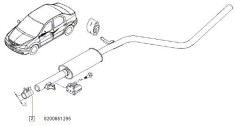 Conector Teava Esapament 46/49.5X95 (Intermediara Logan) 44459 100.649.00.00