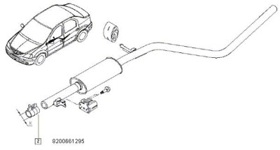 Conector Teava Esapament 46/49.5X95 (Intermediara Logan) 44459 100.649.00.00 foto
