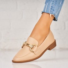 Pantofi dama casual Bej din Piele Ecologica Kaarj foto