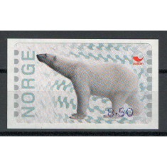 Norvegia 2008 MNH - Timbre automat: Ursul Polar, fauna, nestampilat