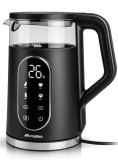 Fierbator electric, 1700 ML, 2200W, negru, control al temperaturii și funcție LED, MalTec, 114844