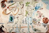 Salvador Dal&iacute;, Viziunea erei atomice, litografie semnată &icirc;n creion de m&acirc;nă