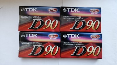 Lot 4 Casete TDK High Output D90 TYPE I Normal Bias Sigilate foto