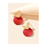 Cercei Rosii Inima si Cerc