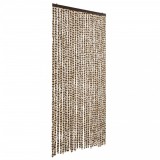 Cumpara ieftin Perdea pentru insecte, bej si maro, 100x230 cm, chenille