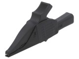Bornă crocodil 19A neagră, capacitate prindere max. 39,5mm