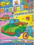 Masini si motociclete. Carte de colorat