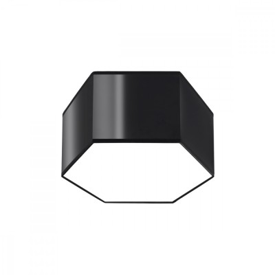 Lampă De Tavan Sunde Negru Pvc 2 Becuri Cub Modern De Interior foto