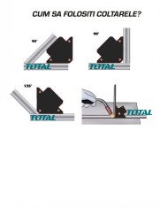 TOTAL - Coltare magnetice pentru sudura 3&amp;rdquo; 45&amp;deg;,90&amp;deg; foto