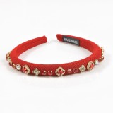 Bentita rosie cu pietre acrilice