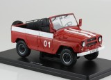 Macheta UAZ 469 pompieri 1:24 replica metal decapotabila