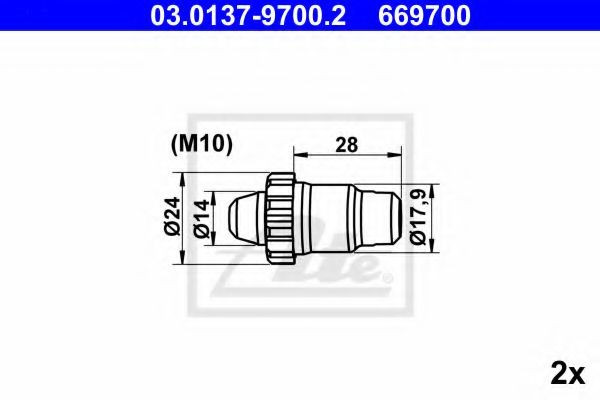 Set accesorii, saboti frana parcare BMW Seria 1 Cabriolet (E88) (2008 - 2013) ATE 03.0137-9700.2