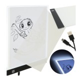 Tabla de desen A4 cu iluminare LED pentru desenat, cu incarcare Micro USB, negru