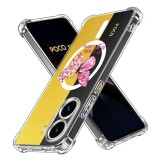 Husa antisoc pentru xiaomi poco x7 pro - airbag magsafe, col&Egrave;uri ranforsate- butterfly roz