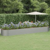 VidaXL Jardinieră argintiu 584x140x68 cm oțel vopsit electrostatic