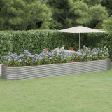 VidaXL Jardinieră argintiu 584x140x68 cm oțel vopsit electrostatic