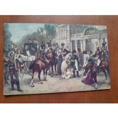 Napoleon Bonaparte, reproducere colorata tip carte postala