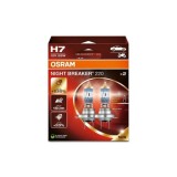 Set 2 becuri auto Osram H7 12V 55W Night Breaker +220% PX26d