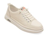 Cumpara ieftin Pantofi sport BITE THE BULLET albi, 78732, din piele naturala