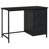 Cumpara ieftin Birou cu sertare, negru, 105x52x75 cm, oțel, industrial