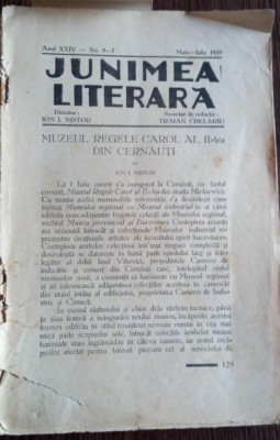 Junimea Literara - Anul XXIV Nr. 5-7 Mai-Iunie 1935 foto