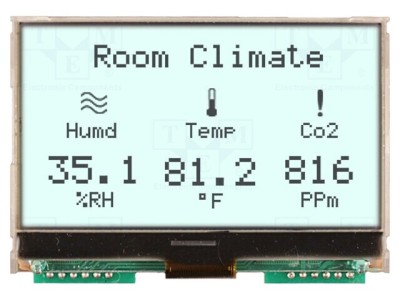 Afișaj LCD Grafic 128x64mm Alb foto
