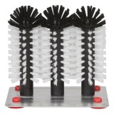 Perie spălat pahare cu bază metalică - 3 x 18 cm