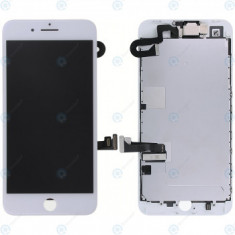 Modul display LCD + Digitizer cu piese mici grad A+ alb pentru iPhone 8 Plus