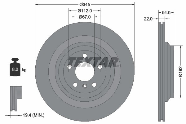 TEXTAR 92284003 PRO Disc frana